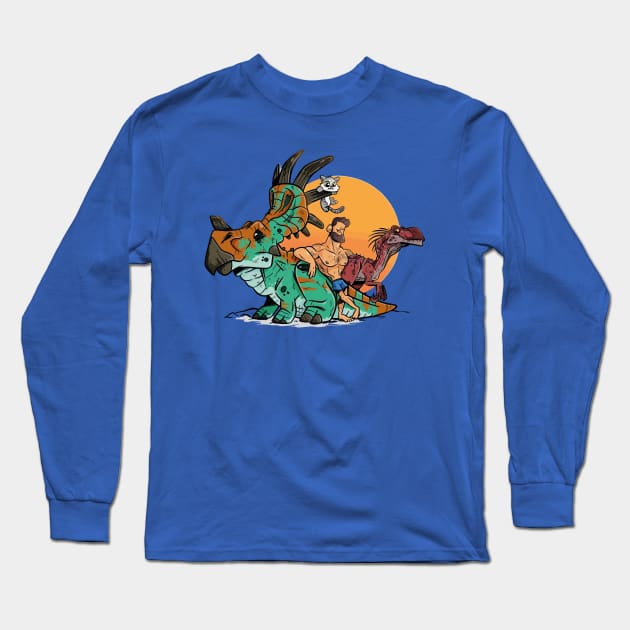 Dino Fun: Unexpected Adventures Long Sleeve T-Shirt by WorldDinosaurs